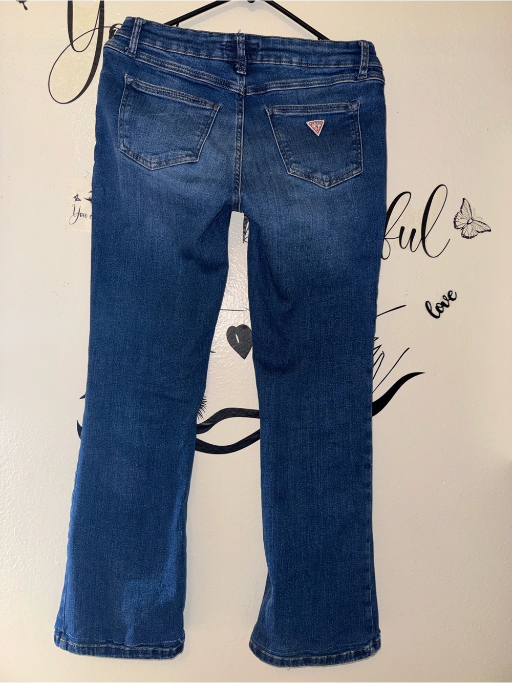 Guess Blue Mid-Rise Boot Cut Jeans. Size 28 - Picture 3 of 11